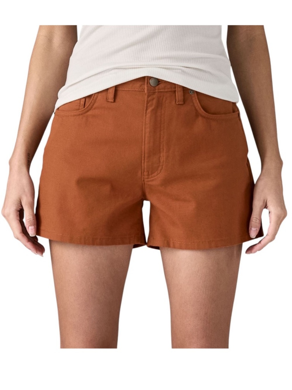 Patagonia Women Classic Shorts SZ 8 Robin Brown Organic Cotton 3.5” Inseam NWT - Picture 2 of 7